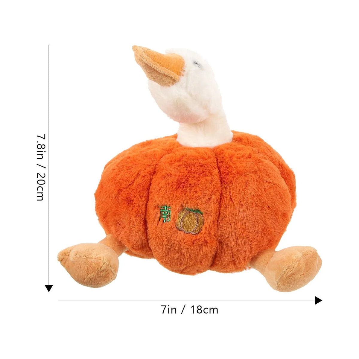 Plush Pumpkin Duck Stuffed Animal Doll K134939