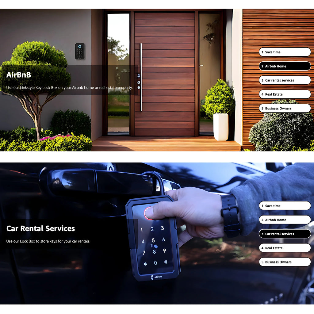 Key Lock Box with Wifi Hub, Wall Mount, 4 Lock Modes M998984
