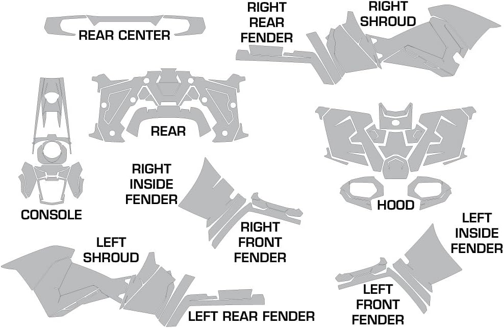 Woodland Camo ATV Graphics Kit Sticker Decal J66344