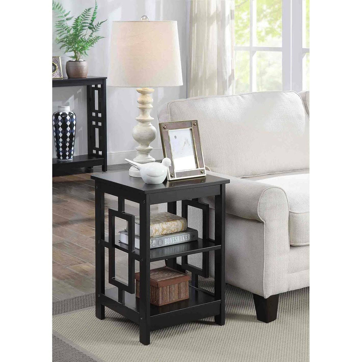 Black Square End Table O82286