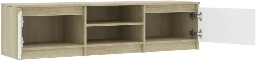 White and Sonoma Oak TV Cabinet D5391