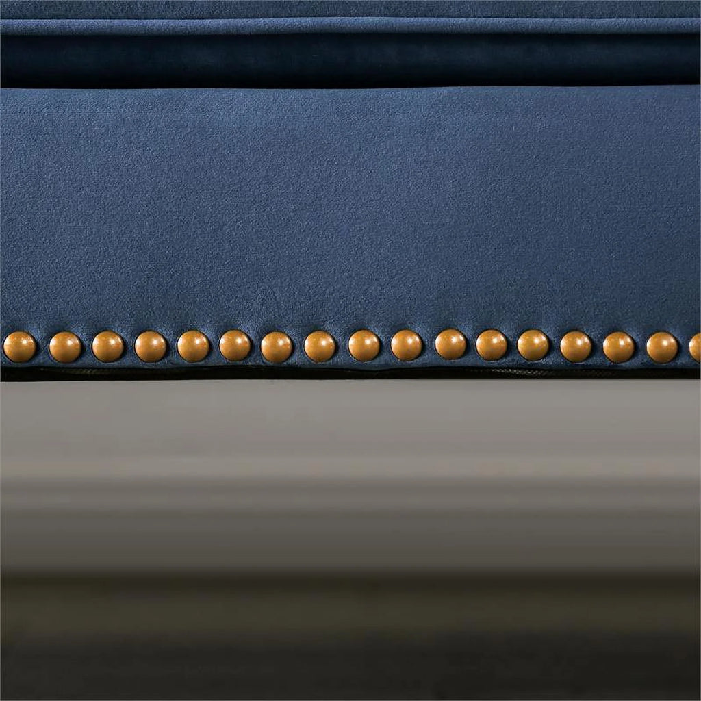 Blue Fabric Tufted 2-Piece Sofa Set X259
