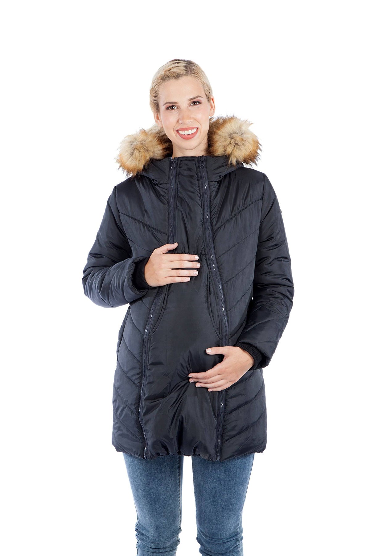 Black 3-in-1 Maternity Coat L779738