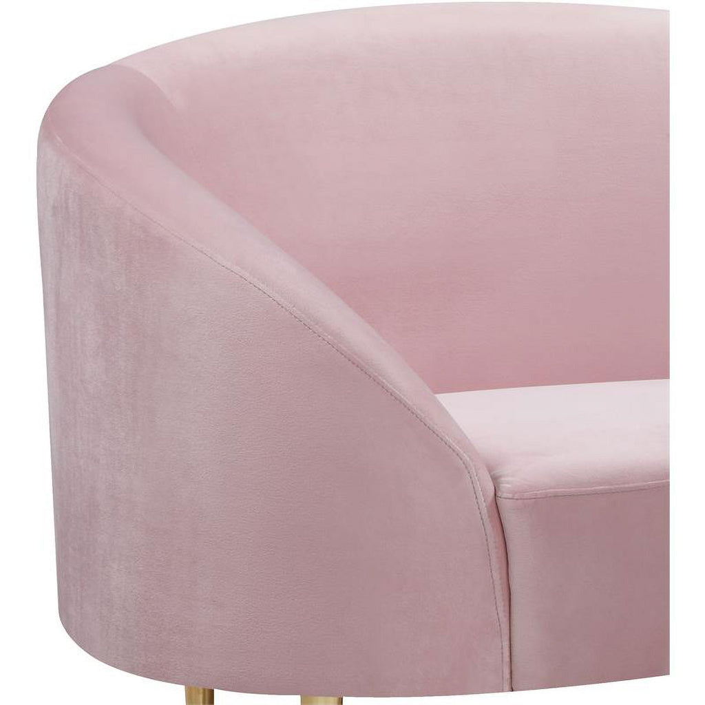 Pink and Gold Velvet Accent Chair B521