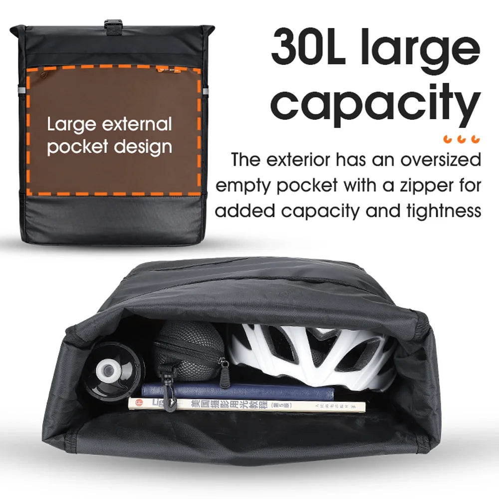 30L Reflective Bike Pannier Trunk Bag Y3111