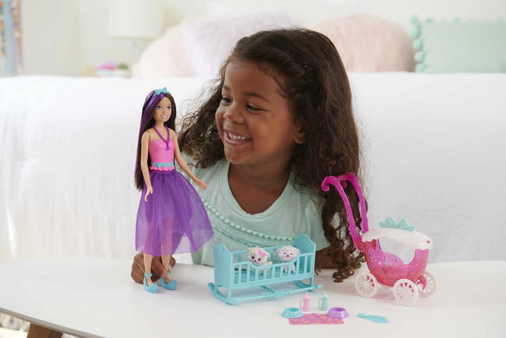 Barbie Skipper Doll with 2 Baby Lambs, Stroller and Crib L989690