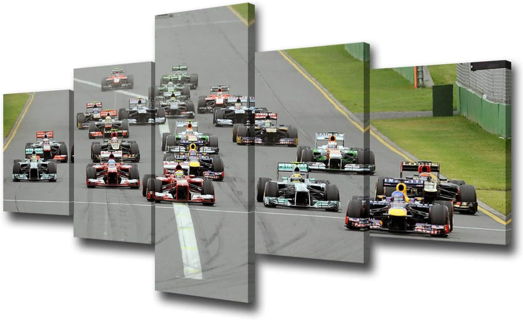 Racing Car Canvas Wall Art 60''Wx32''H Pack of 2 H252