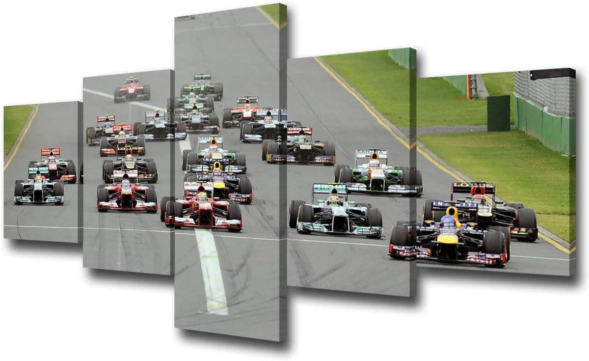 Racing Car Canvas Wall Art 60''Wx32''H Pack of 2 H252