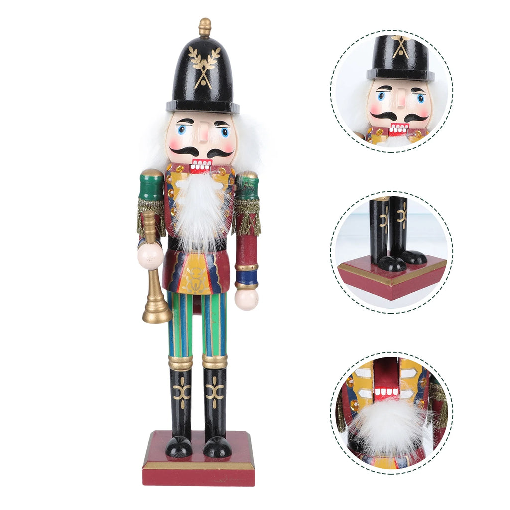 Wooden Nutcracker Soldier Puppet Doll Xmas Decor C210640