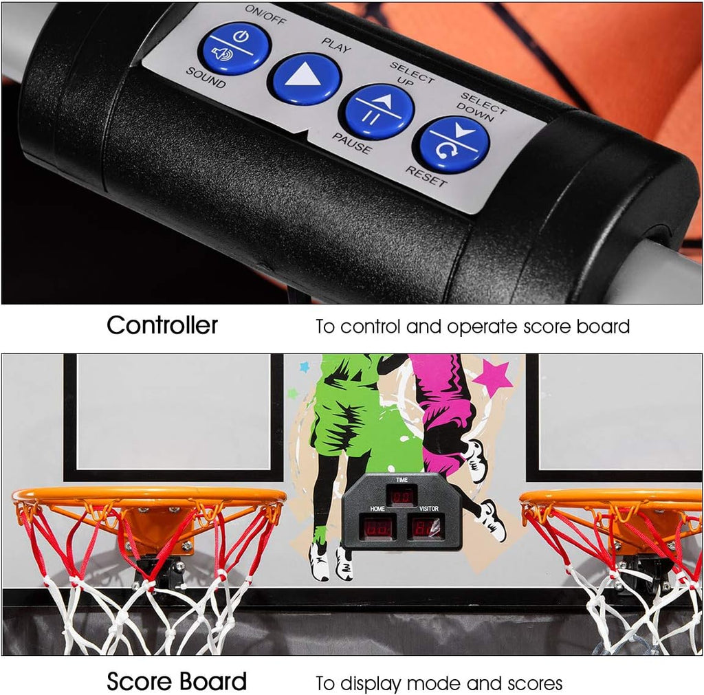 Foldable Basketball Arcade Game with LED Scoring System M458418