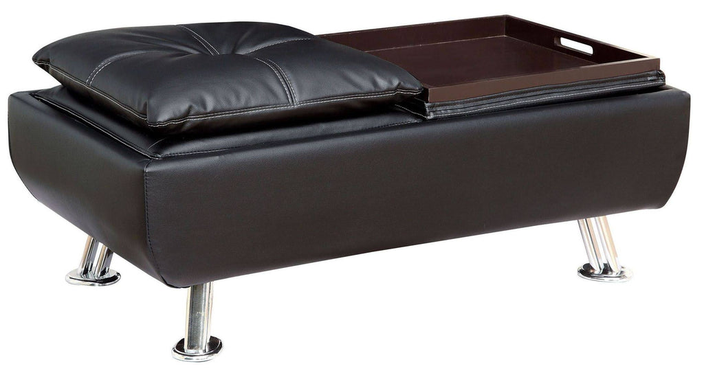 Black Ottoman U677