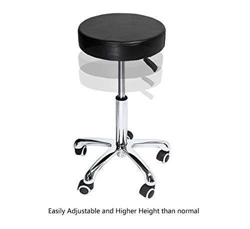 Height Adjustable Rolling Swivel Stool Chair with Round Seat B3695