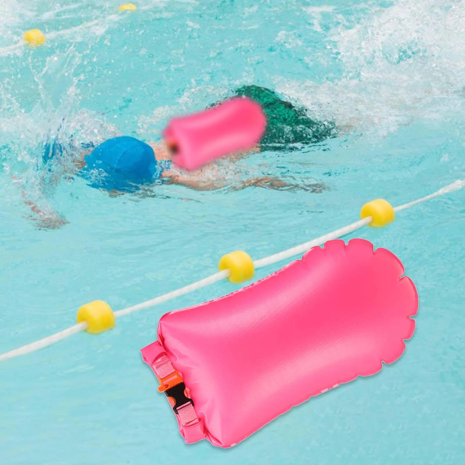 Rose Red Waterproof Floating Swim Buoy Bag 55cmx38cm E44758