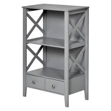 Freestanding Bathroom Storage Cabinet with Two Drawers and 3 Shelves U906373