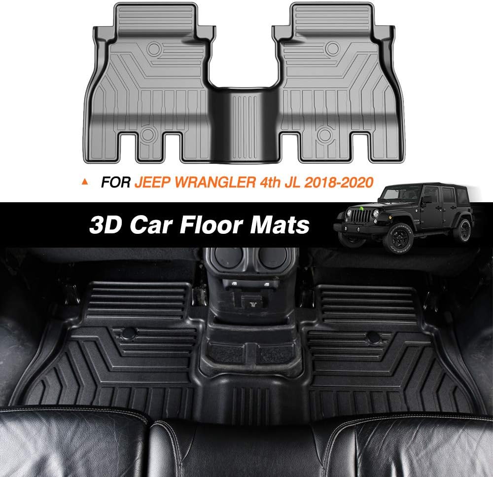 Black TPE Front & Rear Floor Mats X4196