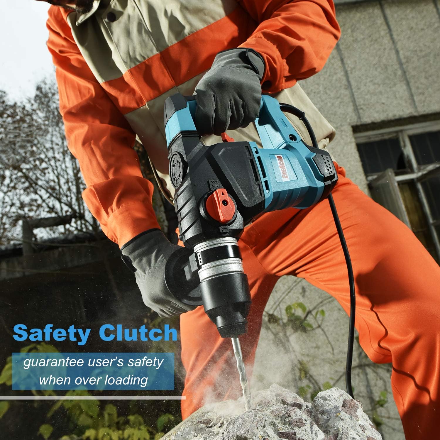 1-1/4 Inch SDS-Plus 12.5 Amp Heavy Duty Rotary Hammer Drill with Case G7951