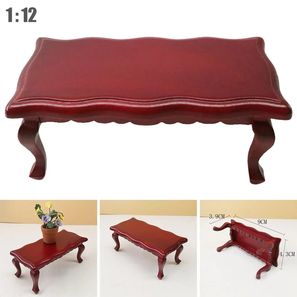 Miniature Walnut Tea Table Dollhouse Furniture E175006