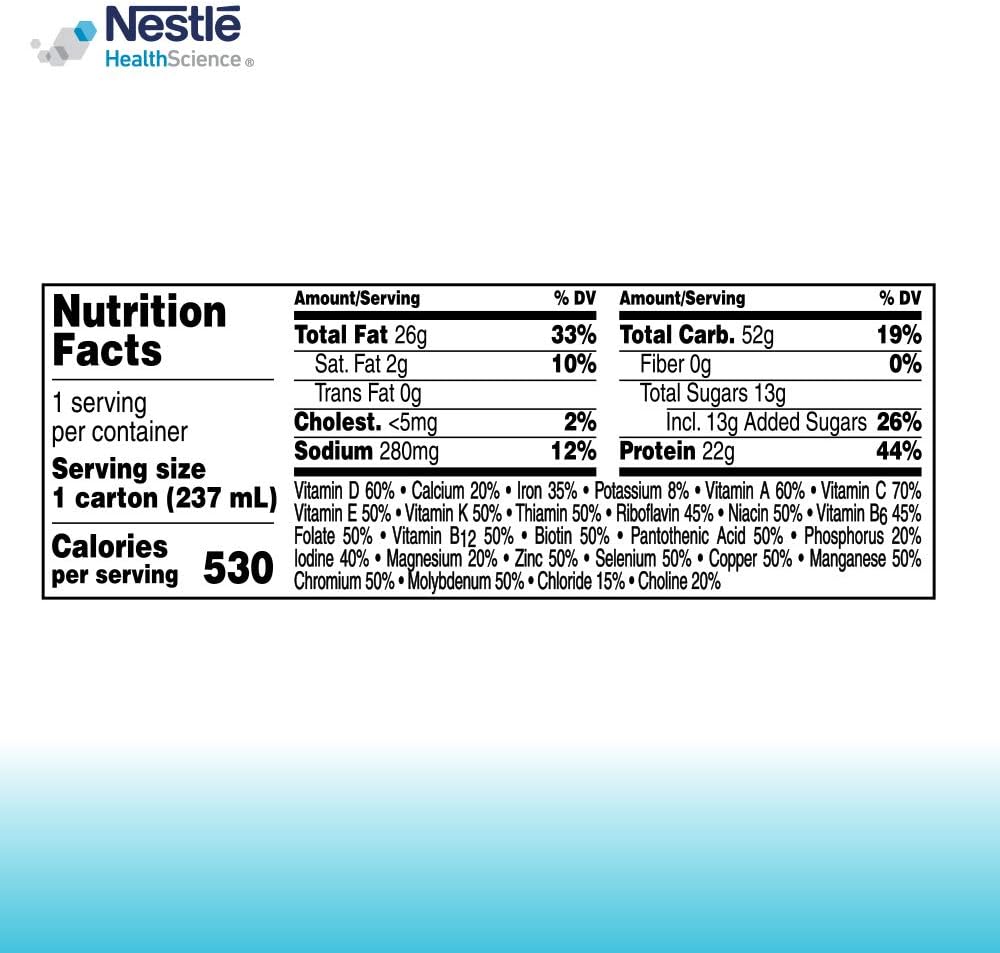 Very Vanilla High Calorie Nutritional Drink, 8 Fl Oz (Pack of 24) X458934