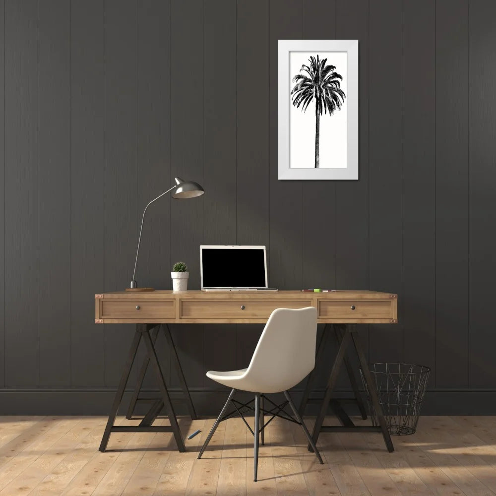 White Modern Wood Framed Museum Art Print V8914